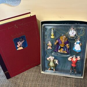 Disney Storybook Ornament Set Beauty And The Beast